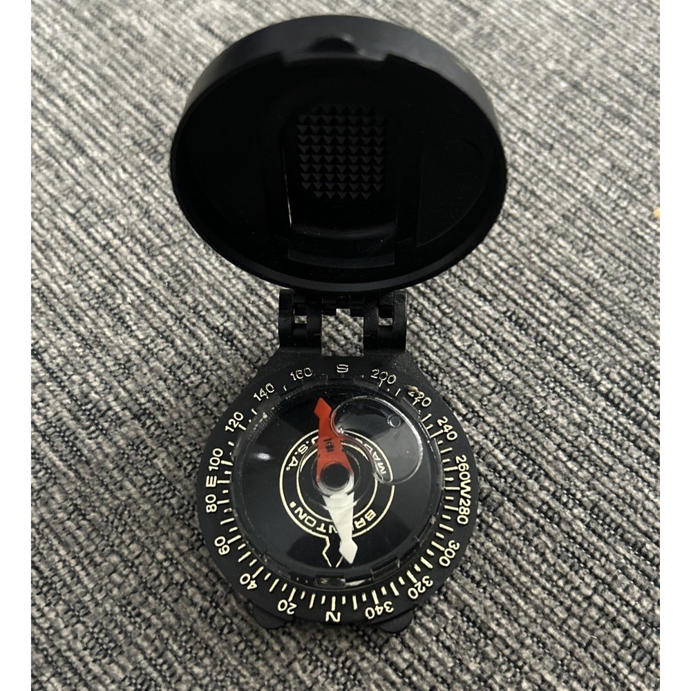Black Vintage Brunton USA Pocket‎ Compass Transit 9050